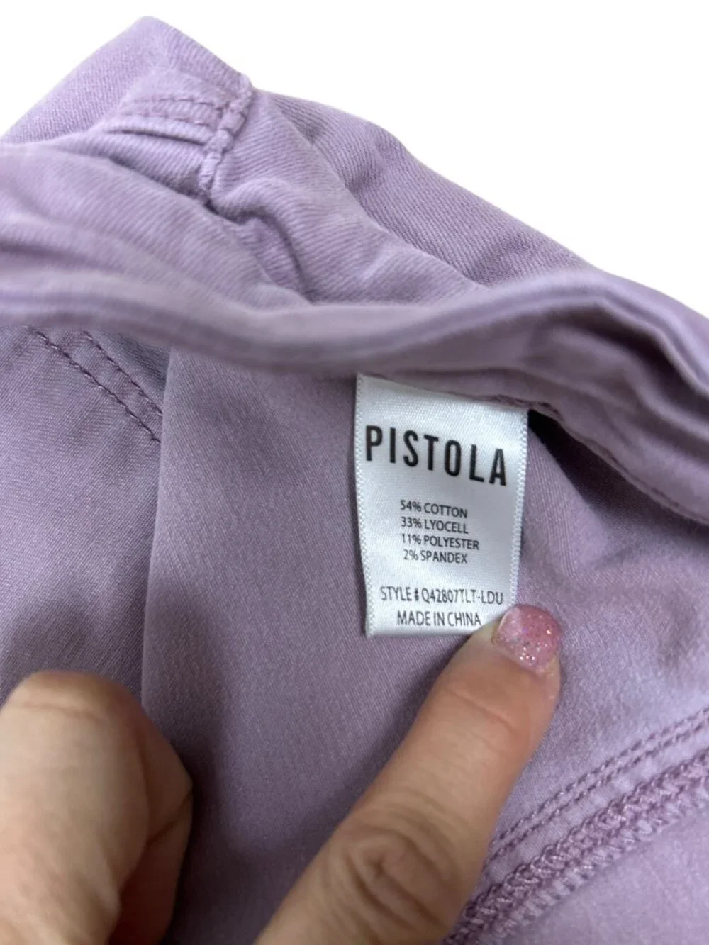 Pistola Women's 18W High Rise Shorts Purple Lavender Button Front Casual Trendy